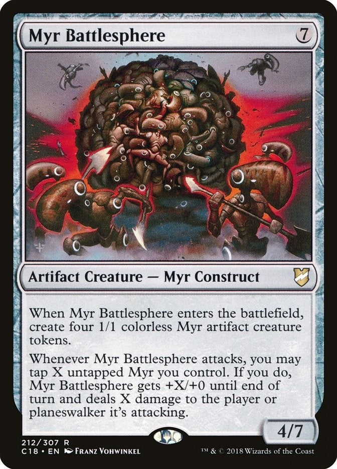 Image for Myr Battlesphere (212) (Commander 2018) (C18) - Magic: The Gathering