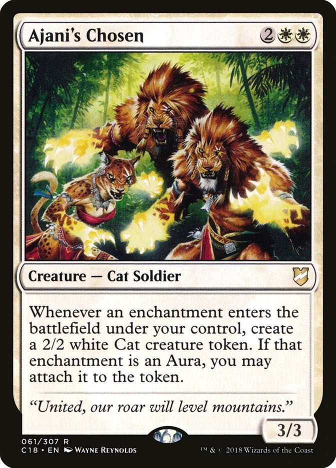 Image for Ajani's Chosen (61) (Commander 2018) (C18) - Magic: The Gathering