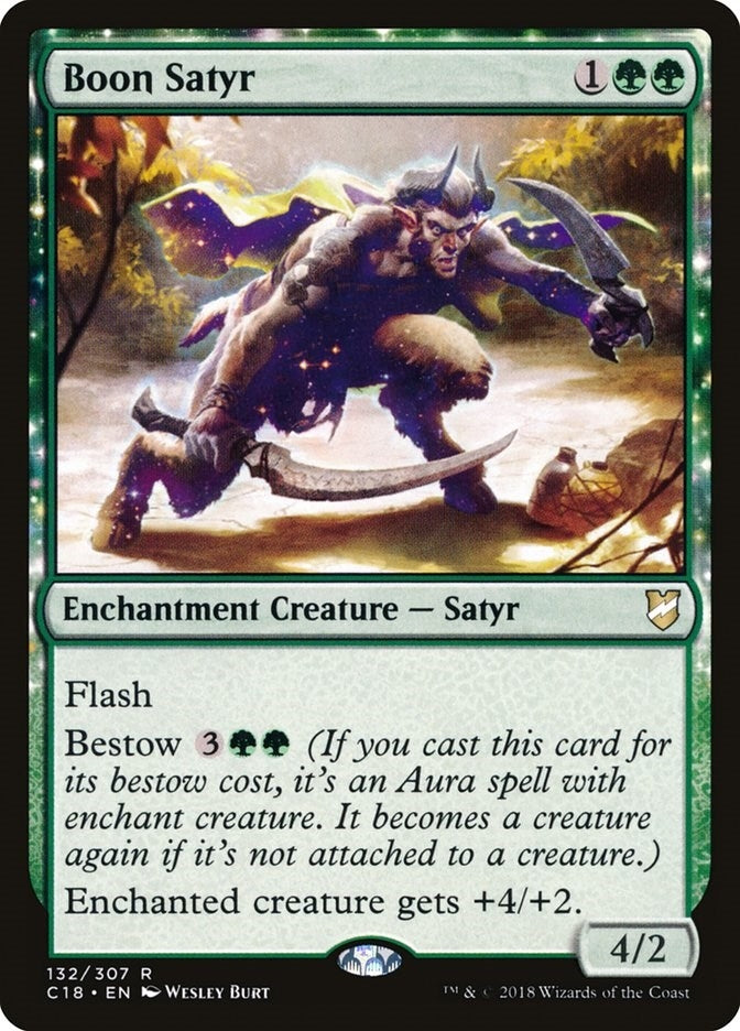 Image for Boon Satyr (132) (Commander 2018) (C18) - Magic: The Gathering