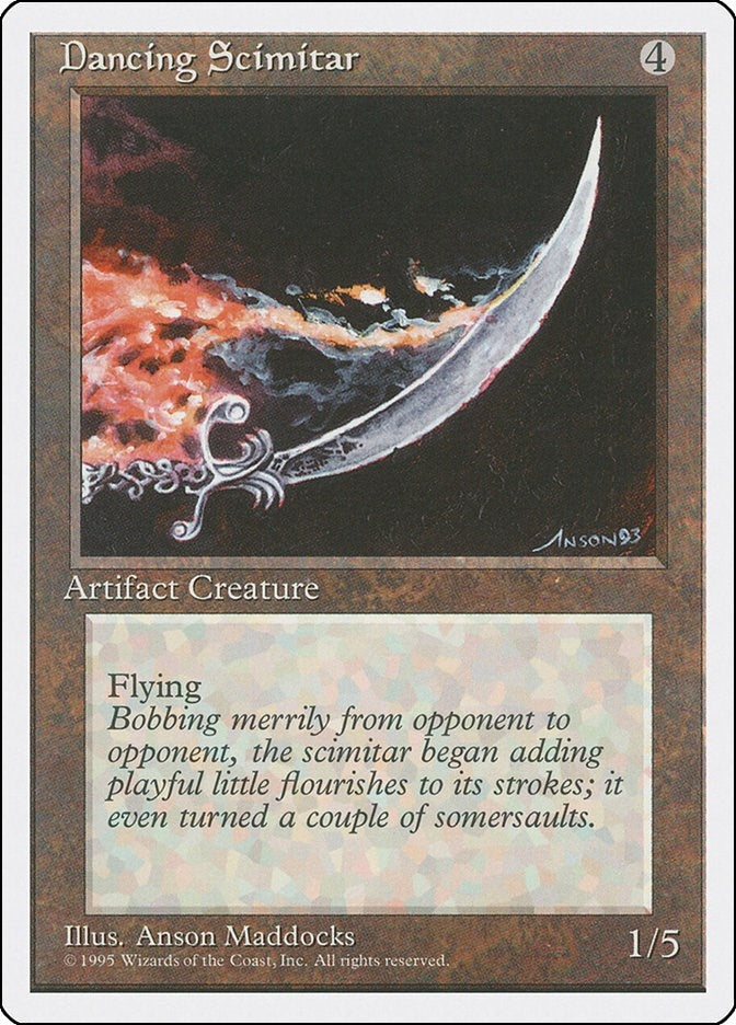 Image for Dancing Scimitar (Fourth Edition) (4ED) - Magic: The Gathering