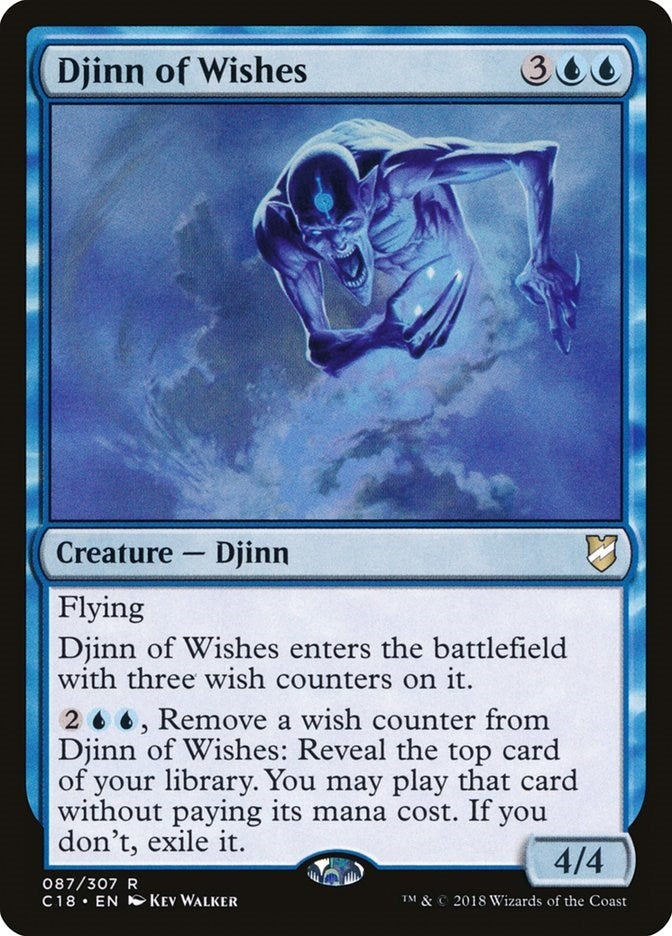 Image for Djinn of Wishes (87) (Commander 2018) (C18) - Magic: The Gathering