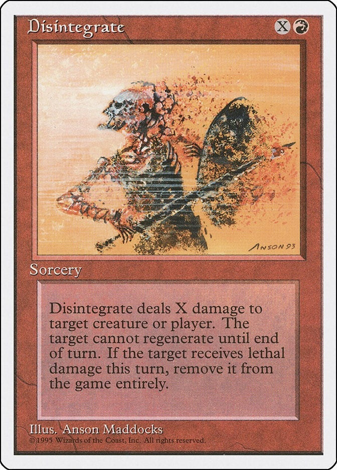 Image for Disintegrate (203) (Fourth Edition) (4ED) - Magic: The Gathering