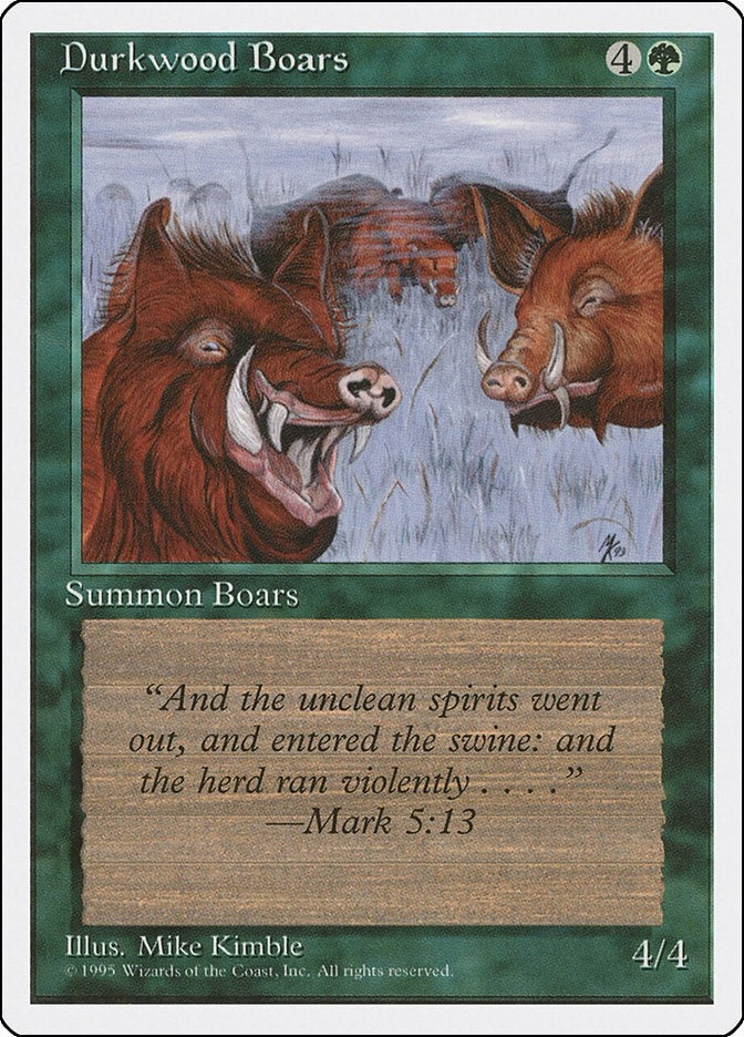 Image for Durkwood Boars (Fourth Edition) (4ED) - Magic: The Gathering