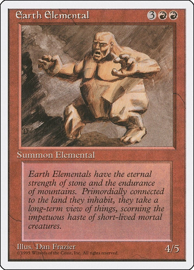 Image for Earth Elemental (Fourth Edition) (4ED) - Magic: The Gathering