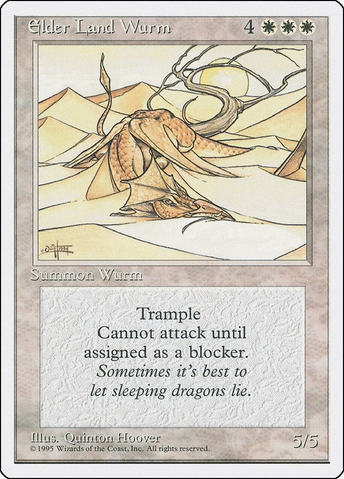 Image for Elder Land Wurm (Fourth Edition) (4ED) - Magic: The Gathering