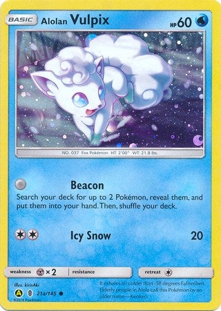 Image for Alolan Vulpix - 21a/145 (021a/145) (Alternate Art Promos) (PR) - Pokemon