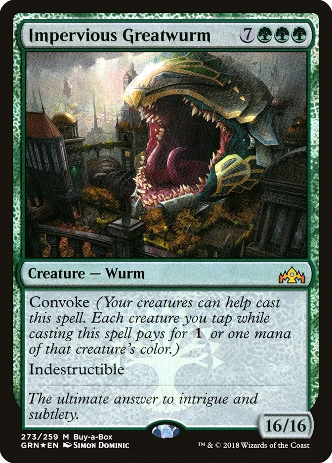 Image for Impervious Greatwurm (273) (BABP) - Magic: The Gathering