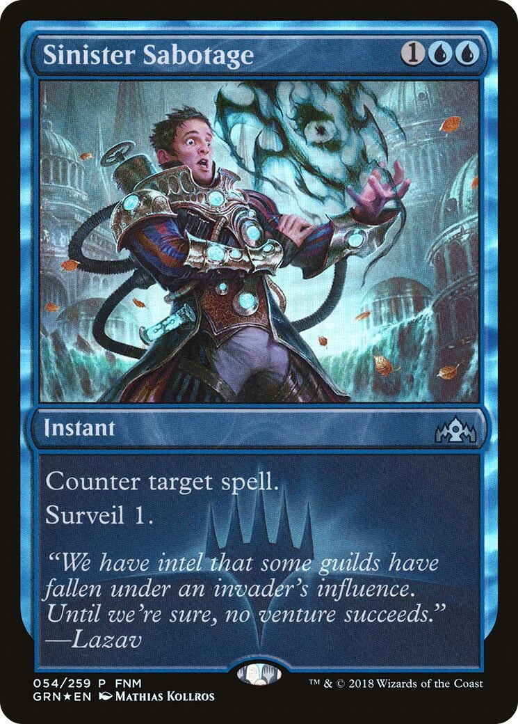 Image for Sinister Sabotage (54) (FNM Promos) - Magic: The Gathering