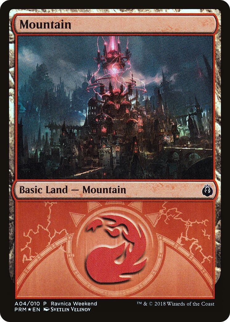 Image for Mountain - Izzet (A04) (4) (Launch Party & Release Event Promos) (LARP) - Magic: The Gathering