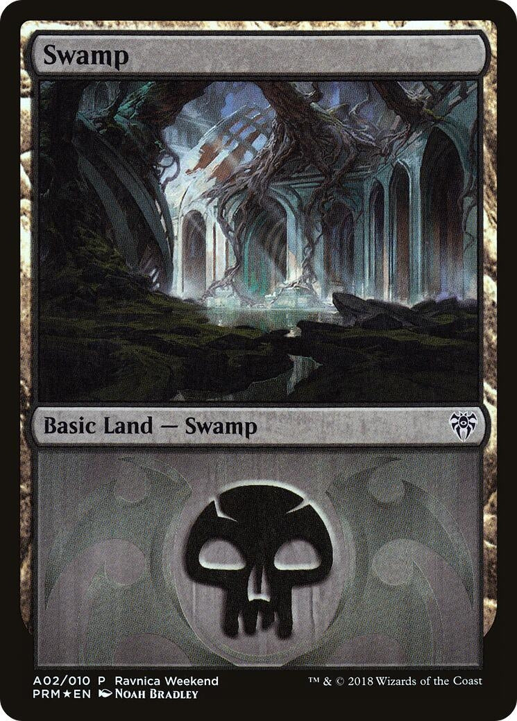 Image for Swamp - Dimir (A02) (2) (Launch Party & Release Event Promos) (LARP) - Magic: The Gathering