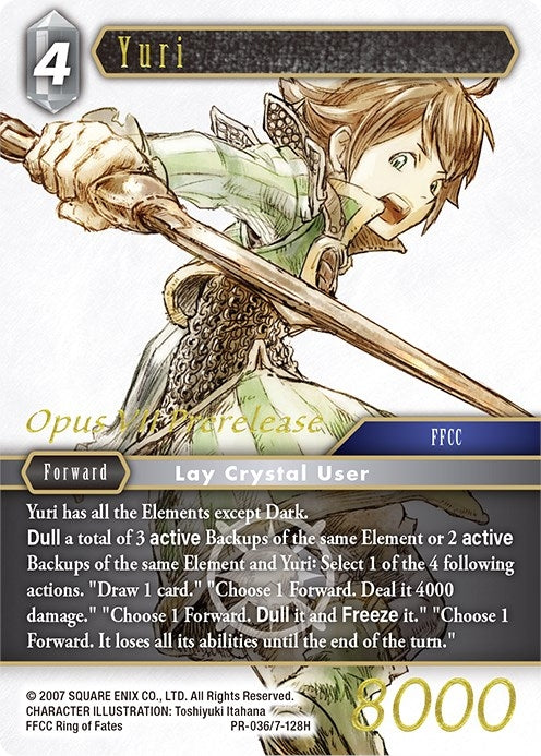 Image for Yuri (Prerelease Promo) (PR-036/7-128H) (FF: Promo Cards) (PR) - Final Fantasy TCG