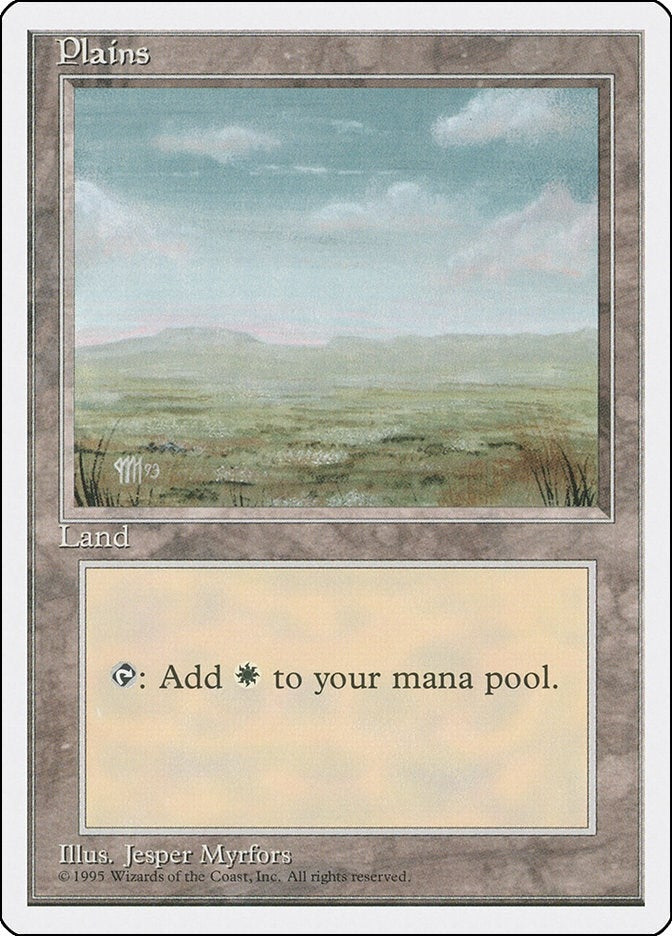 Image for Plains (C) (186) (Fourth Edition) (4ED) - Magic: The Gathering