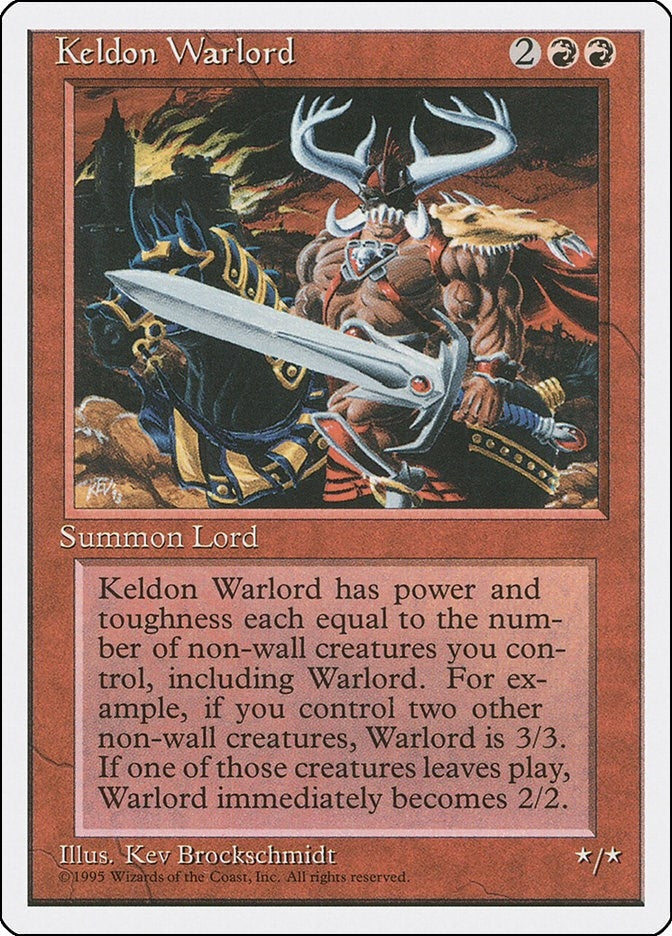 Image for Keldon Warlord (Fourth Edition) (4ED) - Magic: The Gathering