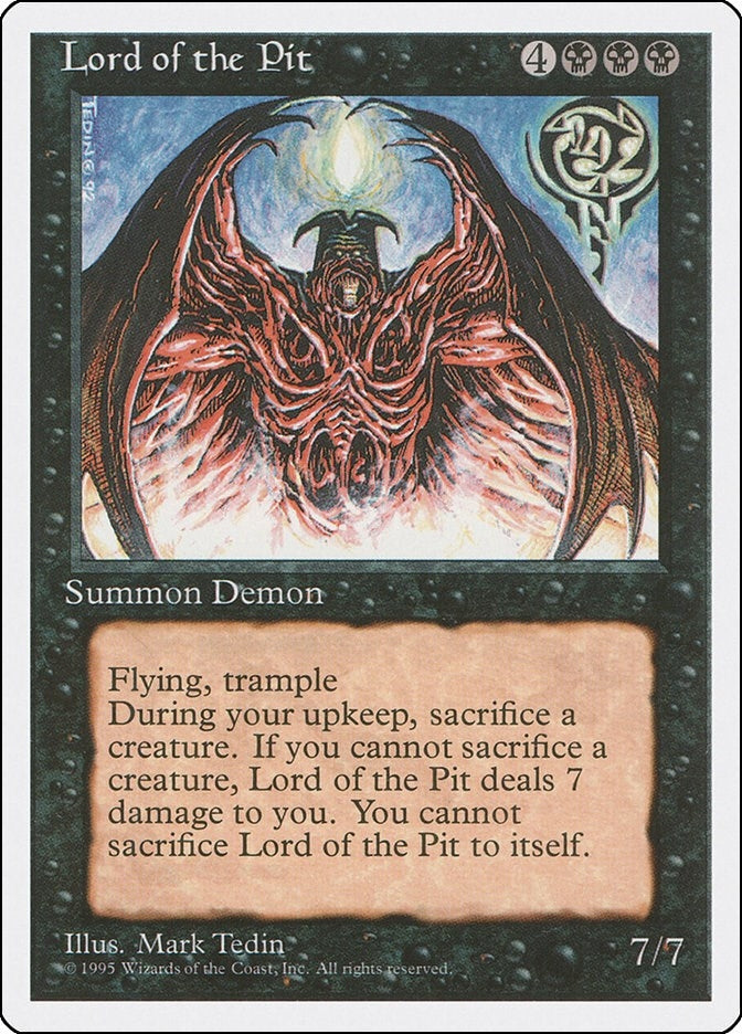 Image for Lord of the Pit (28) (Fourth Edition) (4ED) - Magic: The Gathering