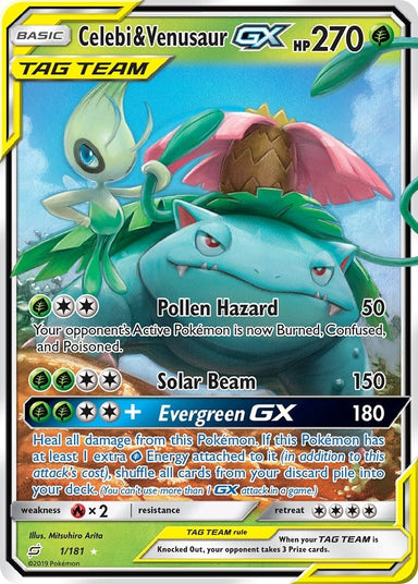Image for Celebi & Venusaur GX (1/181) - Pokemon