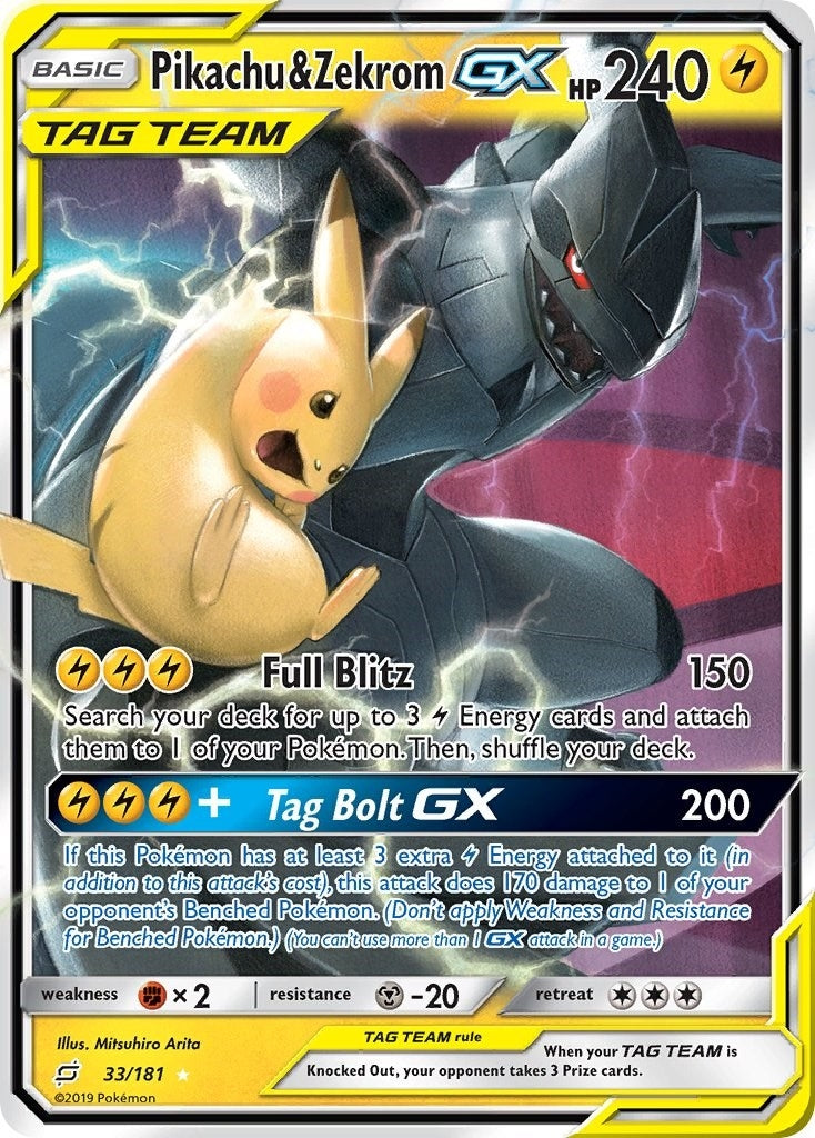 Pikachu & Zekrom GX (33/181) (SM - Team Up)