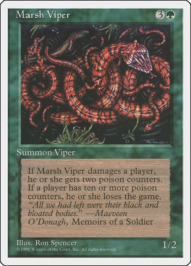 Image for Marsh Viper (Fourth Edition) (4ED) - Magic: The Gathering