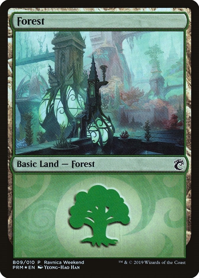 Image for Forest - Simic (B09) (9) (Launch Party & Release Event Promos) (LARP) - Magic: The Gathering