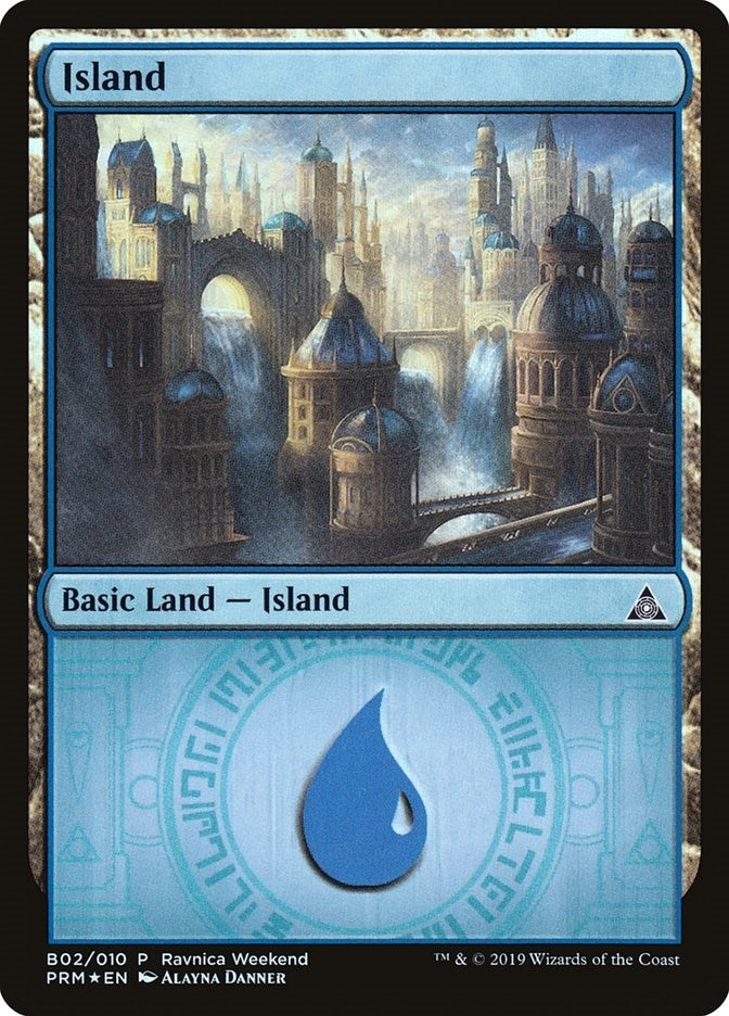 Image for Island - Azorius (B02) (2) (Launch Party & Release Event Promos) (LARP) - Magic: The Gathering