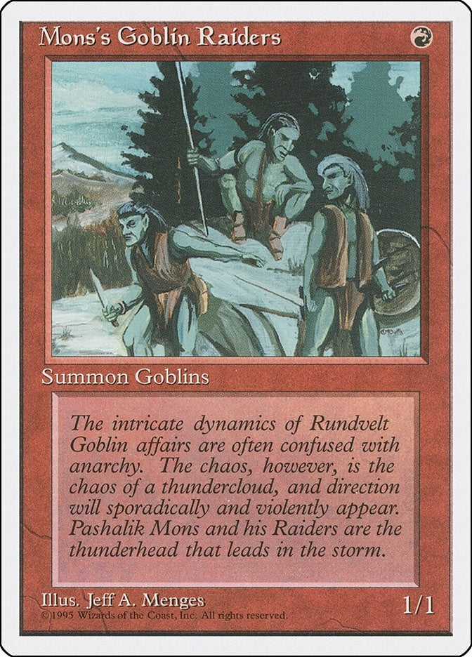 Image for Mons's Goblin Raiders (Fourth Edition) (4ED) - Magic: The Gathering