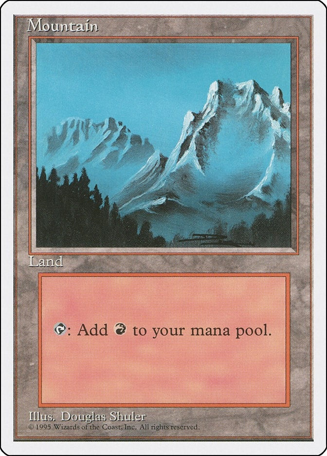 Image for Mountain (B) (184) (Fourth Edition) (4ED) - Magic: The Gathering