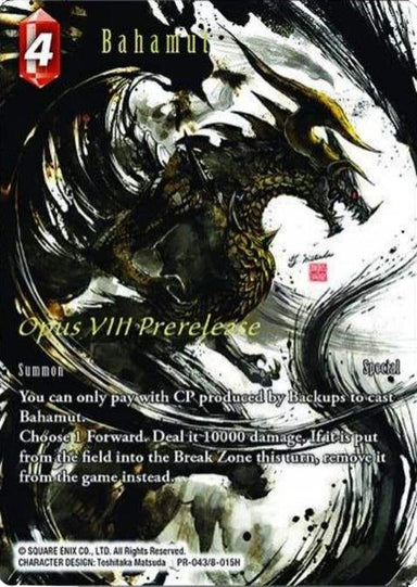Image for Bahamut (Prerelease Promo) (PR-043/8-015H) (FF: Promo Cards) (PR) - Final Fantasy TCG