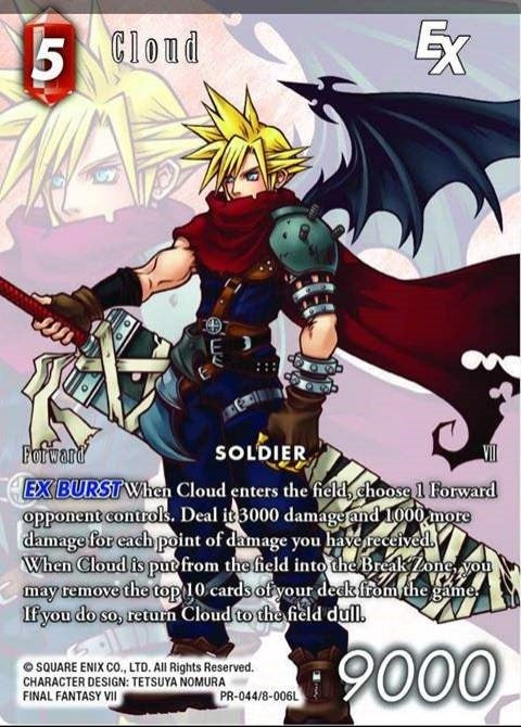 Image for Cloud EX - PR-044/8-006L (PR-044/8-006L) (FF: Promo Cards) (PR) - Final Fantasy TCG
