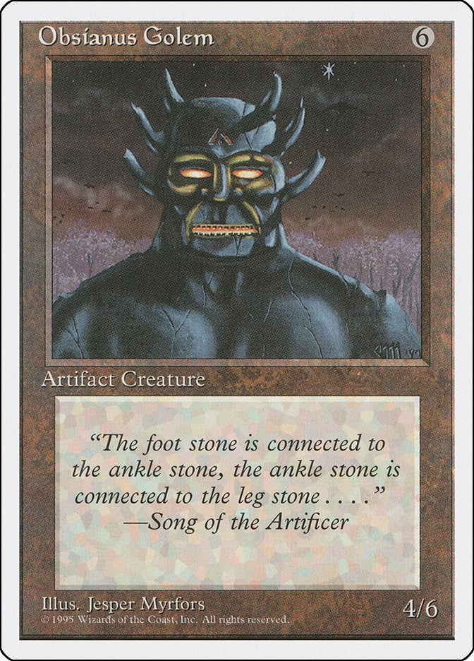 Image for Obsianus Golem (Fourth Edition) (4ED) - Magic: The Gathering