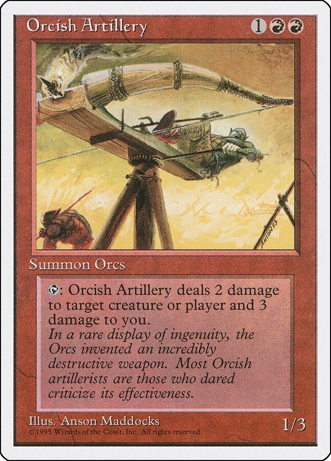 Image for Orcish Artillery (Fourth Edition) (4ED) - Magic: The Gathering