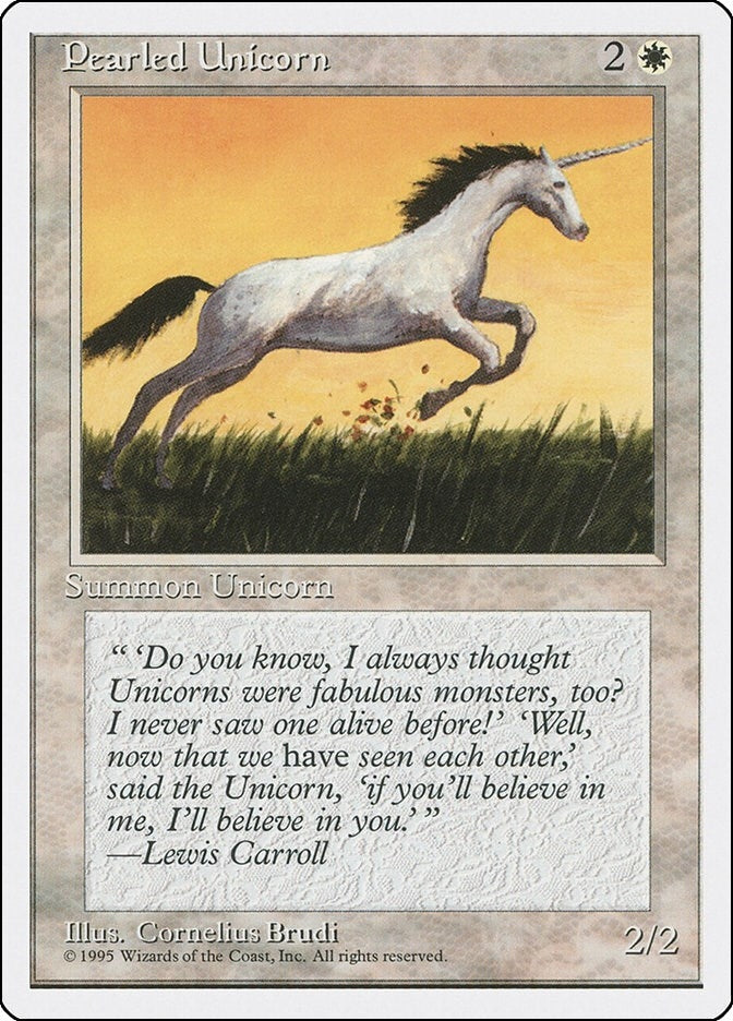 Image for Pearled Unicorn (Fourth Edition) (4ED) - Magic: The Gathering