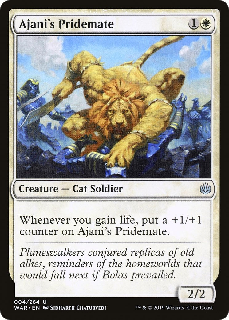 Image for Ajani's Pridemate (4) (WAR) - Magic: The Gathering