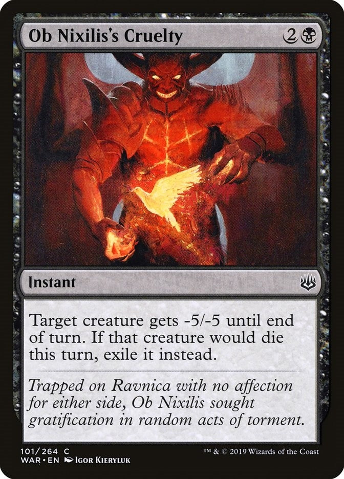 Image for Ob Nixilis's Cruelty (101) (WAR) - Magic: The Gathering