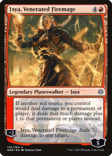 Image for Jaya, Venerated Firemage (135) (WAR) - Magic: The Gathering