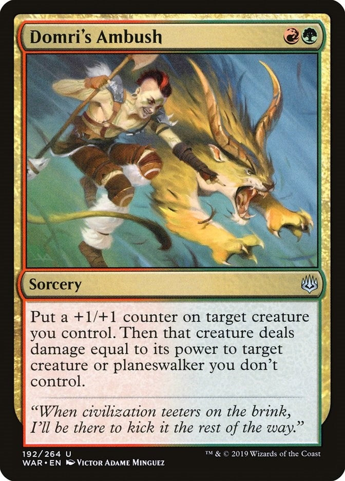 Image for Domri's Ambush (192) (WAR) - Magic: The Gathering