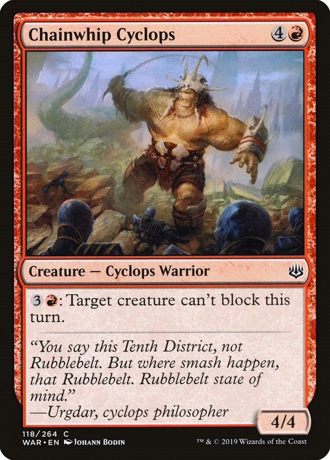 Image for Chainwhip Cyclops (118) (WAR) - Magic: The Gathering