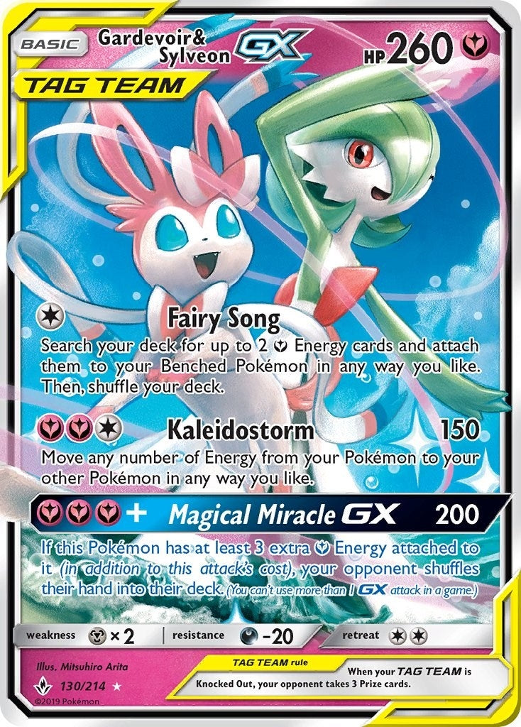 Gardevoir & Sylveon GX (130/214) (SM - Unbroken Bonds)