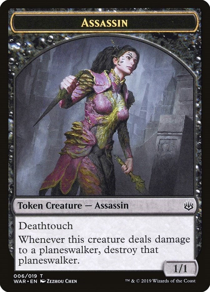 Image for Assassin Token (6) (WAR) - Magic: The Gathering