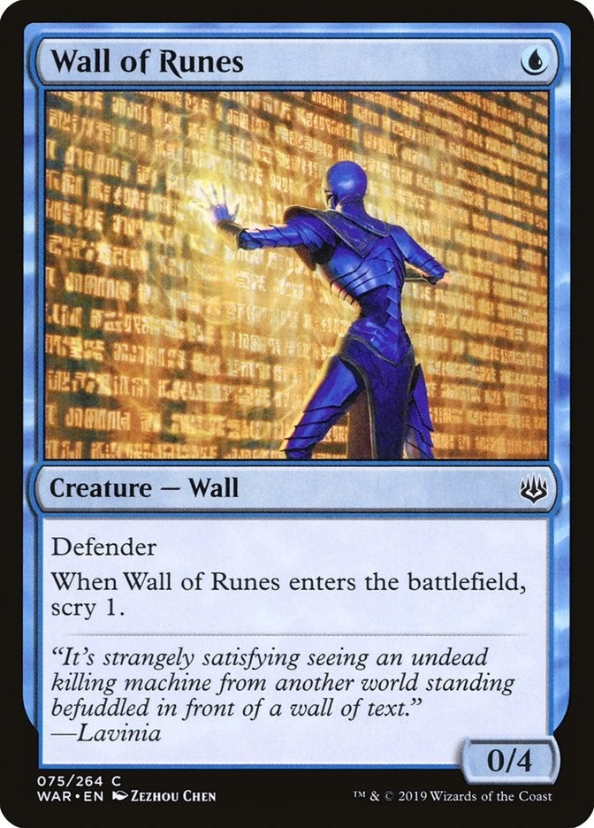 Image for Wall of Runes (75) (WAR) - Magic: The Gathering