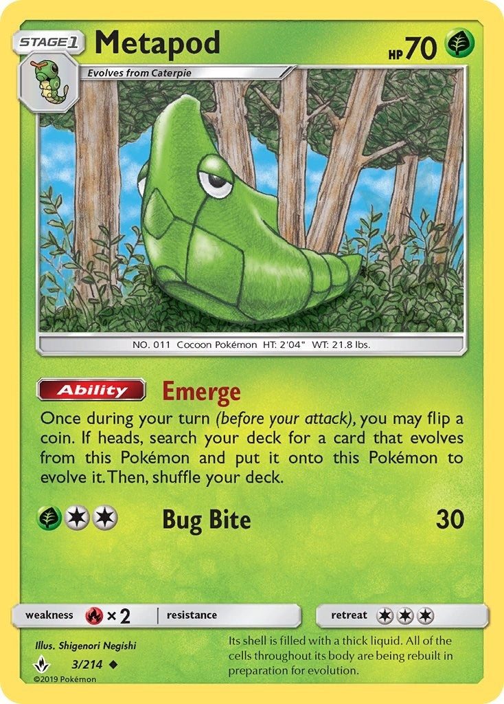Metapod (3/214) (SM - Unbroken Bonds)