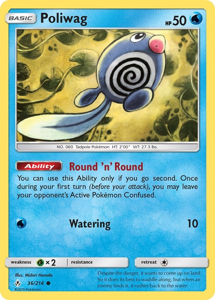 Poliwag (36) (36/214) (SM - Unbroken Bonds)