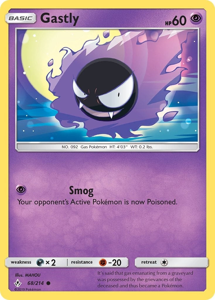 Gastly (68) (68/214) (SM - Unbroken Bonds)