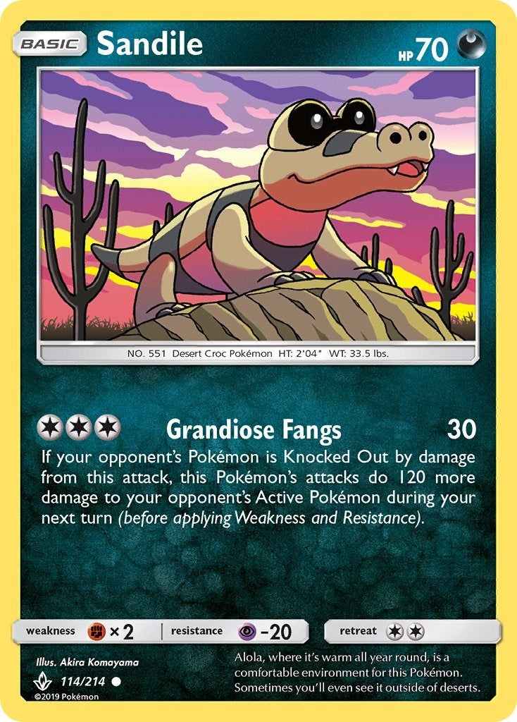 Sandile (114) (114/214) (SM - Unbroken Bonds)