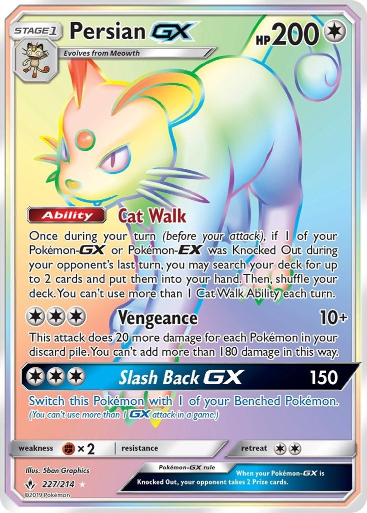 Persian GX (Secret) (227/214) (SM - Unbroken Bonds)