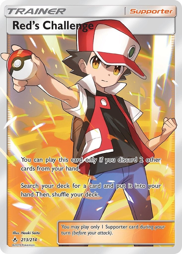 Red's Challenge (Full Art) (213/214) (SM - Unbroken Bonds)