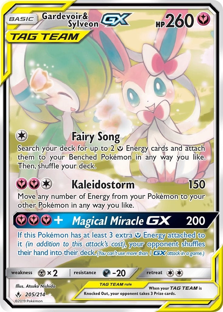 Gardevoir & Sylveon GX (205) (Alternate Full Art) (205/214) (SM - Unbroken Bonds)