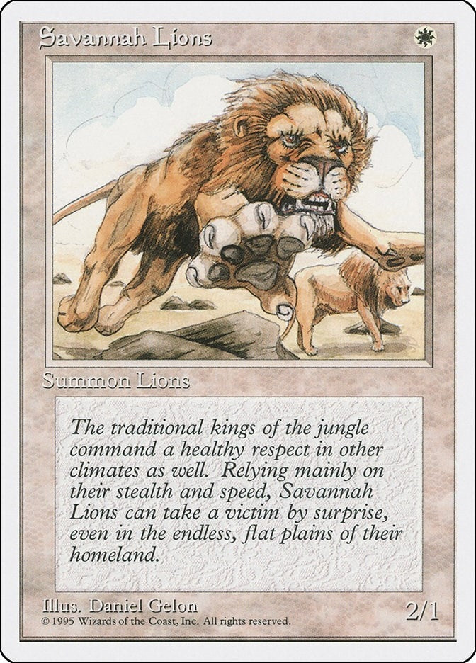 Image for Savannah Lions (Fourth Edition) (4ED) - Magic: The Gathering