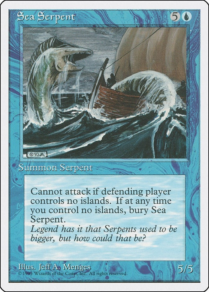Image for Sea Serpent (Fourth Edition) (4ED) - Magic: The Gathering
