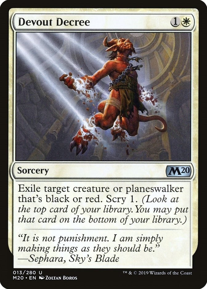 Image for Devout Decree (13) (Core Set 2020) (M20) - Magic: The Gathering