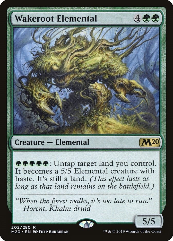 Image for Wakeroot Elemental (202) (M20) - Magic: The Gathering