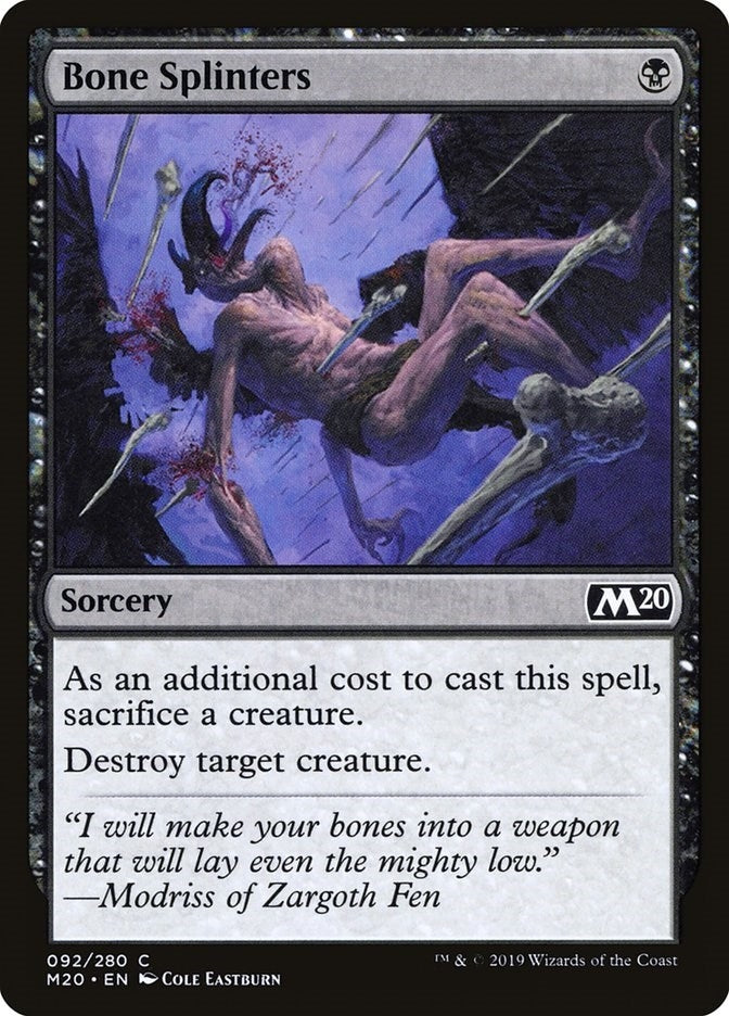 Image for Bone Splinters (92) (Core Set 2020) (M20) - Magic: The Gathering